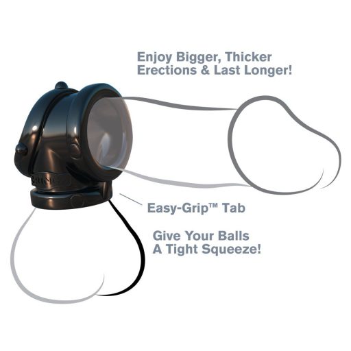 Fantasy Rock Hard - péniszgyűrű és herenyújtó-gyűrű fekete