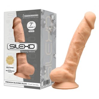 Silexd 7 - tapadótalpas dildó - 17,5cm natúr