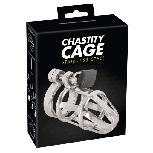You2Toys - Chastity Cage - fém pénisz ketrec, lakattal