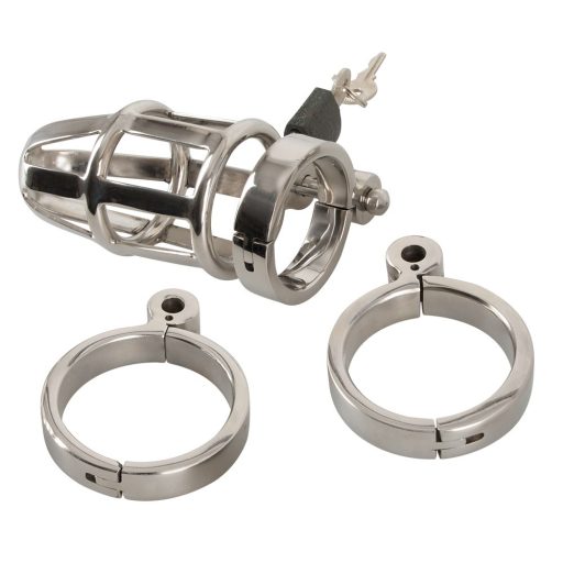 You2Toys - Chastity Cage - fém pénisz ketrec, lakattal