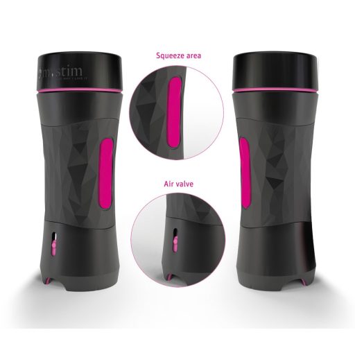 mystim OPUS Mica - élethű műpunci maszturbátor natúr-fekete