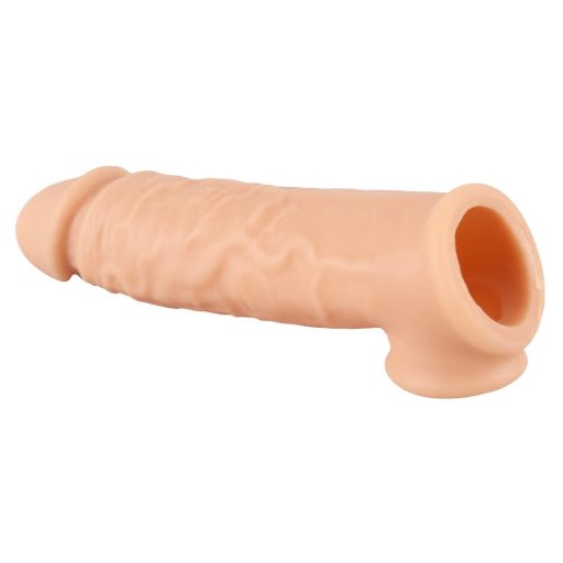 Realistixxx - heregyűrűs péniszköpeny - 16cm natúr