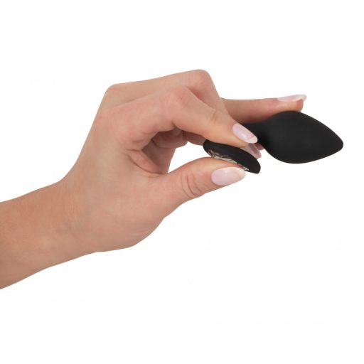 You2Toys Butt Plug - fehér köves anál dildó fekete