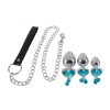 You2Toys - Butt Plug Set - anál dildó szett pórázzal ezüst You2Toys - Butt Plug Set - anál dildó szett pórázzal ezüst