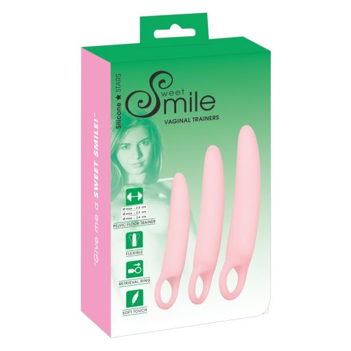 SMILE - Vaginal Trainers - dildó szett - rózsaszín 3 részes