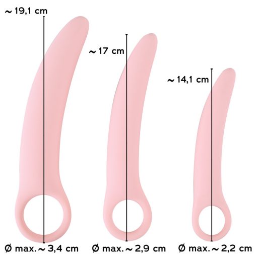 SMILE - Vaginal Trainers - dildó szett - rózsaszín 3 részes