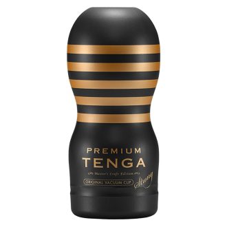 TENGA Premium Strong - eldobható maszturbátor fekete