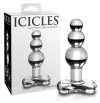Icicles No. 47 - tripla gyöngyös, üveg anál dildó áttetsző Icicles No. 47 - tripla gyöngyös, üveg anál dildó áttetsző