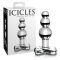 Icicles No. 47 - tripla gyöngyös, üveg anál dildó áttetsző