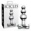 Icicles No. 47 - tripla gyöngyös, üveg anál dildó áttetsző