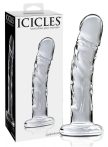 Icicles No. 62 - péniszes üveg dildó (áttetsző)