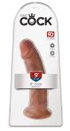   King Cock 9 - tapadótalpas élethű dildó (23cm) - sötét natúr