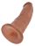 King Cock 9 - tapadótalpas élethű dildó 23cm - sötét natúr