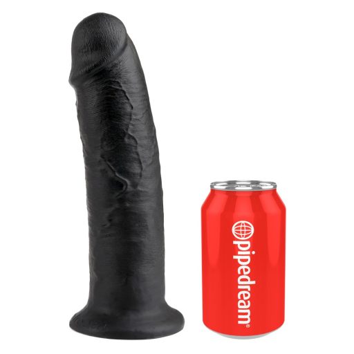 King Cock 10 - nagy tapadótalpas dildó 25cm - fekete