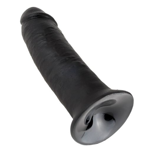 King Cock 10 - nagy tapadótalpas dildó 25cm - fekete