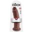 King Cock 10 - nagy tapadótalpas dildó 25cm - barna