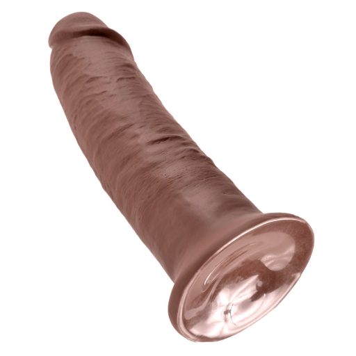 King Cock 10 - nagy tapadótalpas dildó 25cm - barna