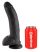 King Cock 9 - nagy tapadótalpas, herés dildó 23cm - fekete