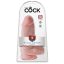 King Cock 9 Chubby - tapadótalpas, herés dildó 23cm - natúr