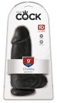 King Cock 9 Chubby - tapadótalpas, herés dildó 23cm - fekete King Cock 9 Chubby - tapadótalpas, herés dildó 23cm - fekete