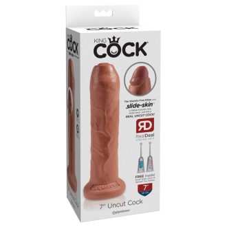 King Cock 7 Fitymanátor - élethű dildó 18cm - sötét natúr