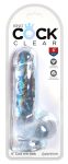 King Cock Clear 6 - tapadótalpas, herés kis dildó 15cm King Cock Clear 6 - tapadótalpas, herés kis dildó 15cm