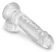 King Cock Clear 7 - tapadótalpas, herés dildó 18cm