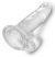King Cock Clear 7 - tapadótalpas, herés dildó 18cm