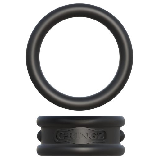 Fantasy C-Ringz - pénisz- és heregyűrű (fekete)