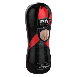 PDX Pussy Vibrating Stroker - vibrációs műpunci natúr