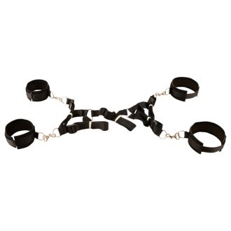 Fetish Fantasy - ágyhoz kötöző szett (fekete)