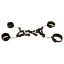 Fetish Fantasy - ágyhoz rögzíthető bondage kötöző szett (fekete)