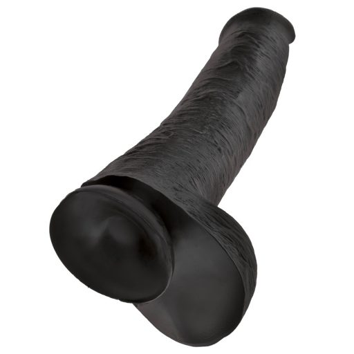 King Cock 15 - tapadótalpas, herés dildó 38cm - fekete