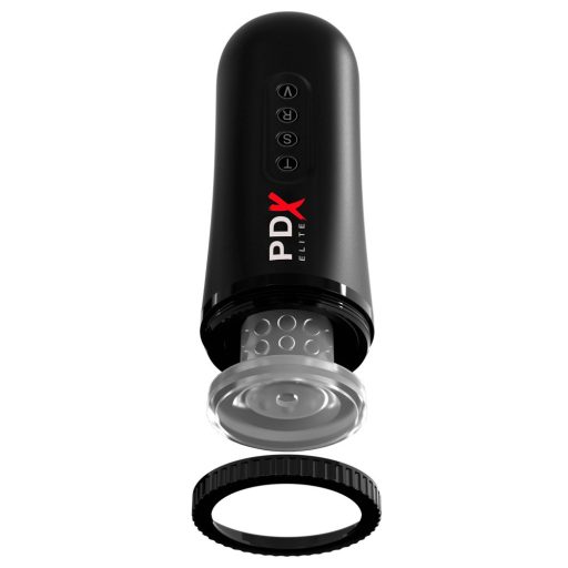PDX Moto Blower - szívó, rezgő maszturbátor fekete