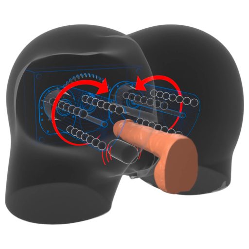 / PDX Elite Milk Me Silly - vibrációs torzó maszturbátor (natúr)