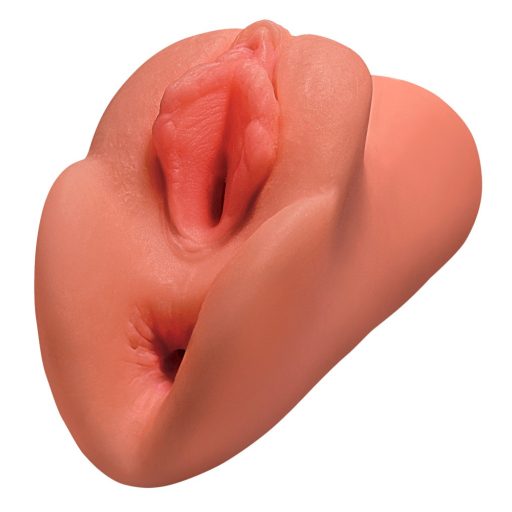 PDX Double Stroker - 2in1 élethű maszturbátor sötét natúr