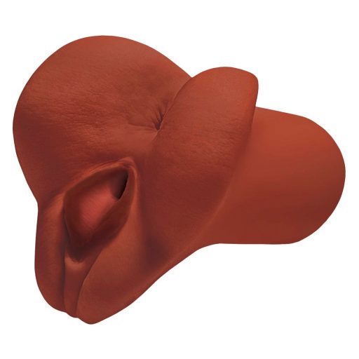 PDX Pick Your Pleasure Stroker - 2in1 élethű maszturbátor barna