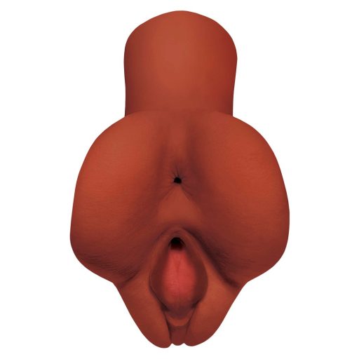 PDX Pick Your Pleasure Stroker - 2in1 élethű maszturbátor barna