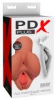   PDX Pick Your Pleasure - 2in1 punci és popsi maszturbátor (natúr)