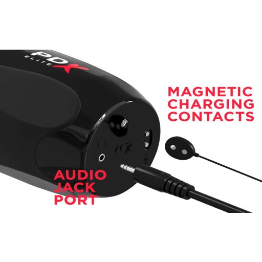 PDX Ultimate Milker 2 - akkus, forgó-rezgő maszturbátor fekete