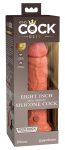 King Cock Elite 8 - tapadótalpas, élethű dildó 20cm - sötét natúr King Cock Elite 8 - tapadótalpas, élethű dildó 20cm - sötét natúr