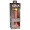 King Cock Elite 6 - tapadótalpas, élethű vibrátor 15cm sötét natúr