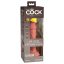 King Cock Elite 6 - tapadótalpas, élethű vibrátor 15cm sötét natúr
