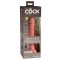 King Cock Elite 7 - tapadókorongos, rádiós vibrátor 18 cm (natúr)