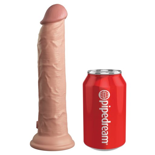 King Cock Elite 9 - tapadókorongos vibrátor 23 cm (natúr)