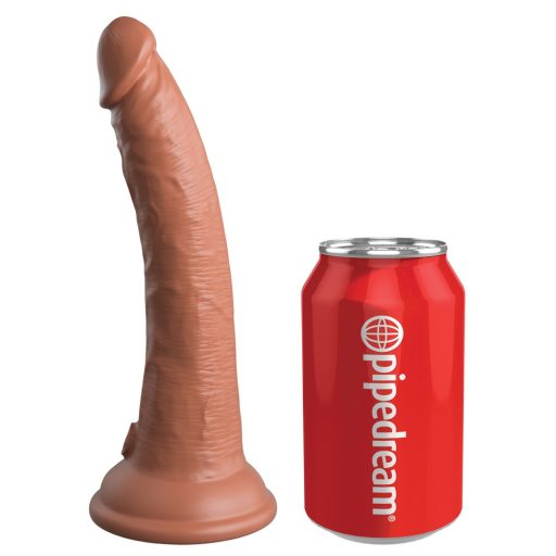 King Cock Elite Comfy - felcsatolható dildó hámmal sötét natúr