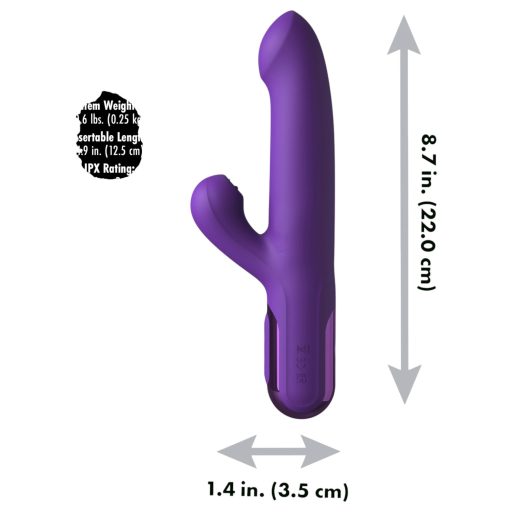 Fantasy For Her - 2in1 lökő vibrátor és csiklóizgató (lila)