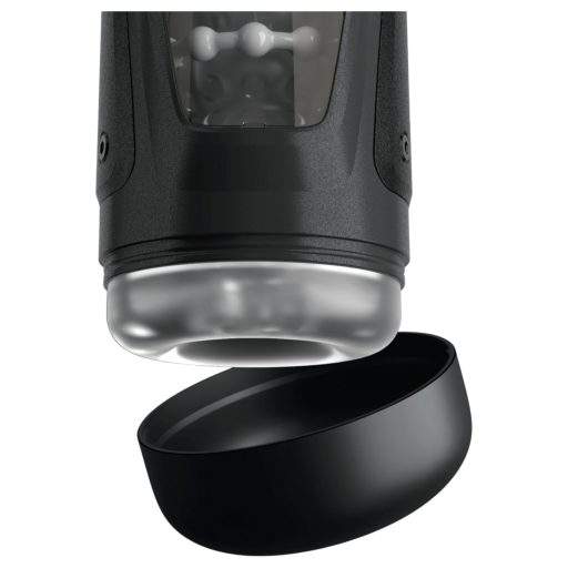 PDX Elite Moto-Bator Pro - gyöngyös, melegítős lökő maszturbátor (fekete)