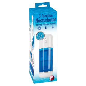 You2Toys - akkus, forgó-lökő maszturbátor kék-fehér