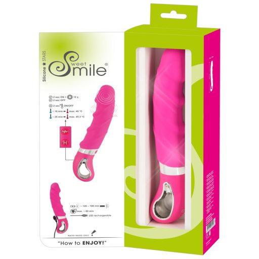 SMILE Soft - akkus, melegítős vibrátor pink